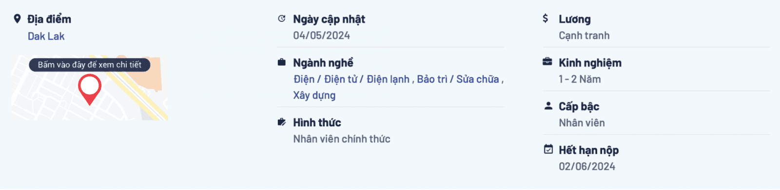 Chánh Thu tuyển dụng Chuyên viên Giám sát xây dựng và bảo trì (Đăk Lắk)